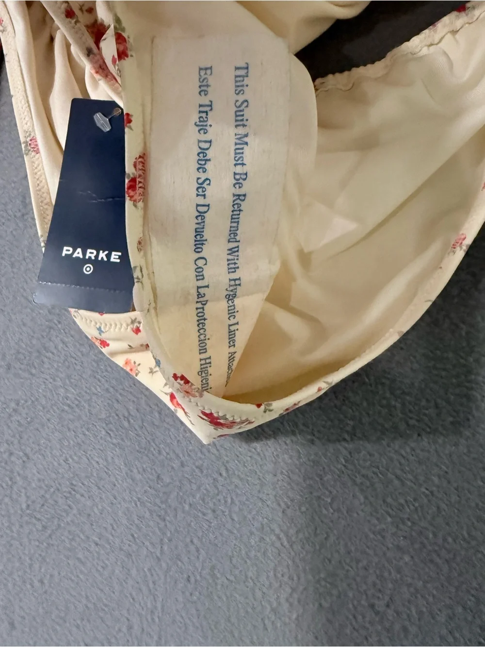 Parke x Target - Cream Floral Tie-Side Bikini Bottoms